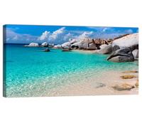 canvashop Quadro Mare Sardegna 120X60 cm Spiaggia Stampe Da Parete Su Tela Canvas