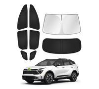 Canvcle Tendine parasole per Kia Sportage 2023-2025 Accessori per parabrezza, parasole per finestrino laterale posteriore, protezione della privacy, per campeggio, mantenere il veicolo fresco, nero, 8