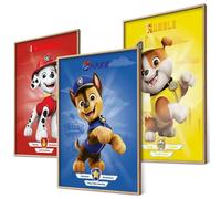 canvea PAW Patrol Set - Decorazione da parete per cameretta dei bambini, idea regalo per bambini, 3 poster A3 (Chase, Marshall & Rubble)