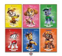 canvea PAW Patrol Set - Decorazione da parete per cameretta dei bambini, idea regalo per bambini, 6 poster A3 (Chase, Marshall, Rubble, Skye, Rocky & Zuma)