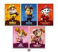 canvea Set di 5 poster PAW Patrol Heroes per cameretta dei bambini, idea regalo (5 x DIN A4)
