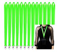 CANWELUX Confezione da 100 cordini verdi brillanti (senza supporto per identificazione) con cordino fluorescente da crociera per badge d'identità impermeabile