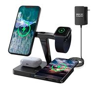 CANYON 4 in 1 Caricatore Wireless con Adattatore 36W PD, Caricatore Wireless Magnetico Compatibile con Magsafe Charger per iPhone 14/13/12, Apple Watch SE/8/7/6/5/4/3/2, AirPods Pro/3/2
