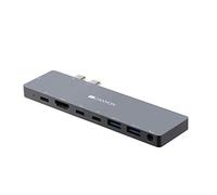 CANYON Adattatore Hub USB C 8 in 1 per MacBook Pro e Air, ricarica e sincronizzazione alimentazione con porte Thunderbolt 3 di tipo C, USB 3.0, HDMI 4K e jack audio da 3,5 mm