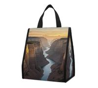Canyon at Sunset - Borsa termica per il pranzo, per donne e uomini, riutilizzabile, grande borsa termica a tenuta stagna, pieghevole, portatile, per lavoro, campeggio, picnic