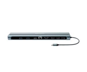 Canyon DS-90 USB 3.2 Gen 1 [3.1 1] Type-C Grigio (CANYON Type C Multiport Docking Station 14-in-1) [CNS-HDS90] - Nouvo