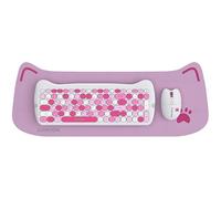 CANYON HSET-W6 Set tastiera e mouse con tappetino per mouse, rosa