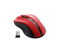 CANYON Mouse ottico wireless 2,4 GHz con 4 pulsanti, DPI 800/1200/1200,122 * 69 * 40 mm (Red)