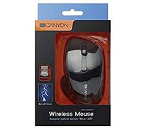 CANYON - Mouse wireless 2,4 GHz con sensore LED blu, compatibile con Windows e macOS