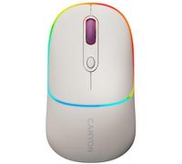 CANYON MW-22 - Mouse wireless RGB 2 in 1, colore: Beige