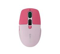 CANYON MW-26 Mouse wireless, doppia modalità 2,4 GHz e Bluetooth, clic silenzioso, schermo LCD della batteria, DPI regolabile fino a 2400, ricaricabile USB C rosa