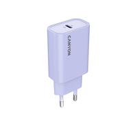 CANYON OnCharge 30 aricatore da parete USB-C da 30 W, ricarica rapida, adattatore di alimentazione con spina UE a 1 porta, caricatore da viaggio compatto, viola