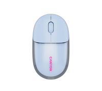 MOUSE WIRELESS CANYON OnClick 24, Tasti: 4, Bluetooth, 2.4 GHz, Collegamento Bluetooth 5.1, Wireless 2.4 GHz, USB Type-C (ricarica), Scrolling a Rotella di scorrimento, forma ergonomica, Azzurro