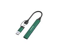 Canyon OnHub 02 Hub USB-C 4 porte - Hub compatto e universale verde per computer USB-C e USB-A, tablet e smartphone - 4 porte USB-A per trasferimento dati