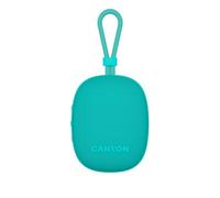 CANYON OnMove 12 - Altoparlante wireless portatile, 5 W, IPX7 impermeabile, Bluetooth 5.3, accoppiamento stereo TWS, 12 ore di riproduzione, ricarica rapida USB-C, batteria da 1200 mAh, menta