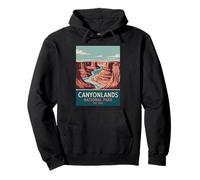Canyonlands National Park Vintage Campeggio Escursionismo Uomo Donna Felpa con Cappuccio