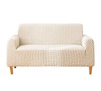 CANYUE 1 pezzo copridivano in filato a bolle per 1, 2 3 4 5 cuscini, per soggiorno, altamente elasticizzato, animali domestici e cani, anti scivolo (bianco, XL, 235-300 cm)