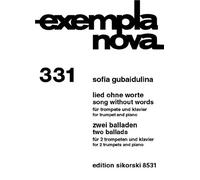 Canzone senza parole: per tromba e pianoforte 2 Balladen: per 2 trombe e pianoforte.