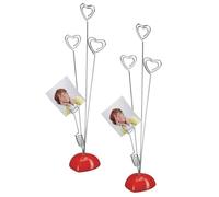 Canzoon porta foto con mollette 2Pcs porta memo da scrivania clip portafoto cuore clip portafoto battesimo per bomboniera matrimonio nascita battesimo compleanno Natale comunione