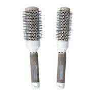 Canzoon Spazzola Termica Tonda 2Pcs Spazzola Rotonda Capelli Spazzola Ceramica Professionale Per Asciugare I Capelli, Capelli Lunghi, Apelli Ricci, Acconciatura(Grigio)
