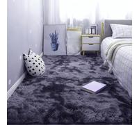 CAOBAOF Tappeti Salotto Shaggy 250 x 280 cm Antiscivolo Fondo Letto Tappeto Elegante Adatto per Soggiorno, Camera da Letto, Cameretta Dei Bambini, Grigio Scuro