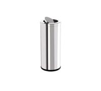 CAOJLjiaxiang-2012 Cestino per rifiuti in acciaio inox, estintore, metà aperto, per la cucina, colore argento, cestino per la carta, per casa e ufficio (medio)