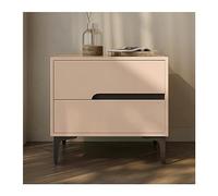 CAOJLjiaxiang-2012 Comodini Comodino in legno semplice lato stretto con doppio cassetto(Beige, Small)