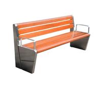 CAOJLjiaxiang-2012 Panca esterna Sedia con schienale per parco all'aperto, panca in legno con struttura in acciaio inox, seduta per il tempo libero per patio e giardino Panca giardino (medio)