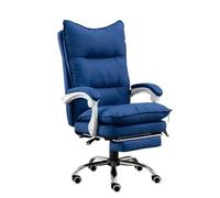 CAOJLjiaxiang-2012 Sedia ufficio ergonomica Office Chair Leather High Back Executive Office Chair with Foot Rest, Ergonomic Office Chair Sedia Scrivania(Blue)