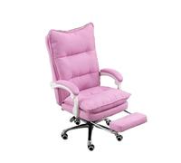 CAOJLjiaxiang-2012 Sedia ufficio ergonomica Office Chair Leather High Back Executive Office Chair with Foot Rest, Ergonomic Office Chair Sedia Scrivania (Pink)
