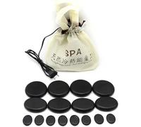 CAOJS 16-Teiliges Set für Die Massage mit Heißen Steinen, Tragbarer Wärmer mit Heizfunktion, Zur Schmerzlinderung und Entspannung - Ideal für Die Anwendung Zu Hause Im Rahmen Von Wellnessanwendungen.