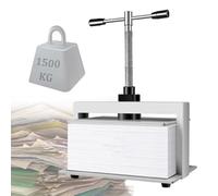 CAOJS A4/A3 Manual Binding Press, Book Flattening And Creasing Machine with Spiral Handle, No Effort To Press The Paper & Durable8mm Thick Metal Plate, 1500kg Pressure for Invoices Flattening