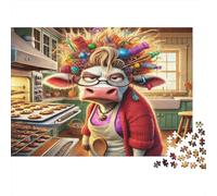 Caos del fornaio di mucche Puzzles 1000 Pezzi Carta riciclata per adulti Puzzle per adulti Impossibile difficile stimolante Ottima idea regalo per uomini e donne 52x38cm/1000pcs