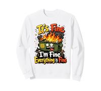 Caotico Cassonetto Fuoco Sarcastico Tutto Ok Felpa