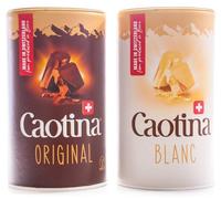Caotina, Chocolate da bere, cacao in polvere con il miglior cioccolato svizzero Tin White + Milk, 2 Pack, (2x500g)