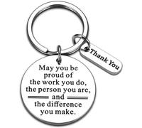 CAOXIAN Regalo di ringraziamento Può essere orgoglioso del lavoro che fa Keychain Worker Apprezzamento Regali per Insegnante Impiegato Consulente Medico Infermiera Sociale Grazie Regali Insegnante Las
