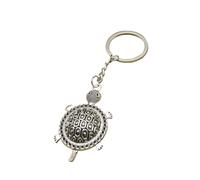 CAOXIAN Tartaruga Portachiavi Tartaruga Portachiavi Borsa Portachiavi Charm Portachiavi per le Donne Uomini Portachiavi Anello Pendente per Borsa Auto Porta Chiavi Buona Fortuna Presente Tono Argento