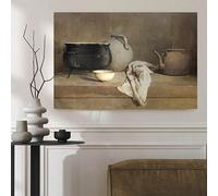 CAOXTART Natura morta, ceramica, stampe artistiche su tela con dipinti realistici classici per la decorazione della parete del soggiorno (80x110 cm/cornice interna)