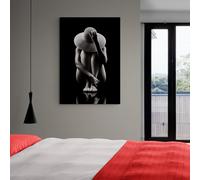 CAOXTART Quadri su tela raffiguranti una donna sexy con un cappello, stampe e poster a olio per il soggiorno, decorazioni murali per la casa (60x80 cm/senza cornice)