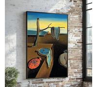 CAOXTART Salvador Dalì Orologi che si sciolgono, opera d'arte su tela, arte classica surreale, poster di paesaggi onirici, stampa artistica da parete, decorazione per la casa (30x40 cm/senza cornice)