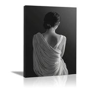 CAOXTART Stampe su tela astratte da parete, poster di belle donne sexy per la decorazione della casa del soggiorno, opera d'arte in bianco e nero, 20x30 cm, senza cornice.
