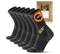 CAOZITOU 3 Paia Calze Termiche Uomo, Calze Donna Invernali 60% Lana Merino, Calzini Spugna Cachemire, Trekking Calze Sportive Running Ciclismo 43-46