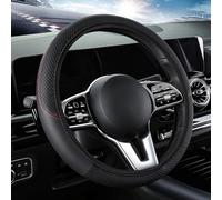 CAOZIXMB Coprivolante Auto per Suzuki Jimny (1998-2011), Copri Sterzo Auto Traspirante Resistente e Facile da Pulire Accessori Auto,Black