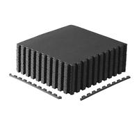 CAP Barbell 1/2-Inch Interlocking EVA Foam Exercise Puzzle Mats - 3 Pack | 24" x 24" x 1/2" | T Pattern - Black