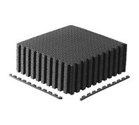 CAP Barbell Confezione da 3 tappetini puzzle per esercizi, 61 x 61 x 1,2 cm, motivo a rombi, nero