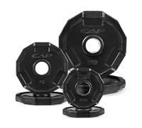 CAP Barbell Set di 12 piastre olimpiche rivestite in gomma per sollevamento pesi, 2,3 kg x 2, 4,5 kg x 2