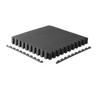 CAP Barbell Tappetino puzzle da 1,27 cm in schiuma EVA ad incastro - 1 confezione | 61 x 61 x 1/2 cm | motivo a T - nero