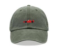 Cap Base Red Racing Car Cappellino Baseball Vintage Lavato Unisex