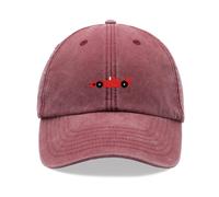 Cap Base Red Racing Car Cappellino Baseball Vintage Lavato Unisex