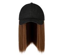 Cap Capelli Acconciatura Diritto Parrucca Regolabile Cappello Attaccato Lungo Ad Alta Temperatura Seta Copricapo Capelli Parrucche Baseball Umano con It Parrucca Sintetica con Cap